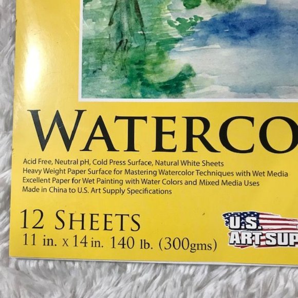 NWOT Strathmore 11 x 14 Heavy Weight Watercolor Pad and 8 Basswood Palette Set - Picture 3 of 9